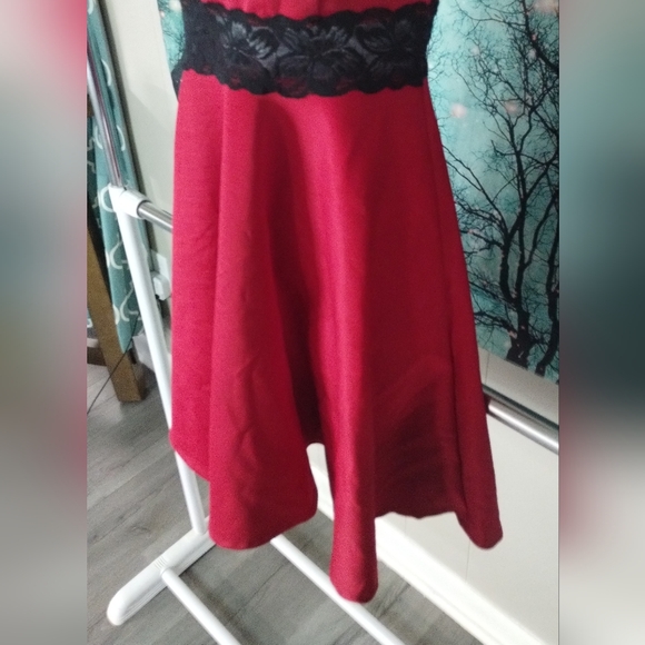 Red Strapless Dress - Picture 3 of 6